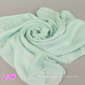 New trends high fashion muslim shawl modest Netherlands cotton linen pearl beaded hijab scarf